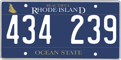 RI license plate 434239