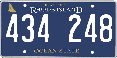 RI license plate 434248