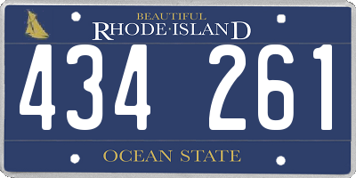 RI license plate 434261