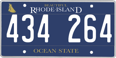 RI license plate 434264