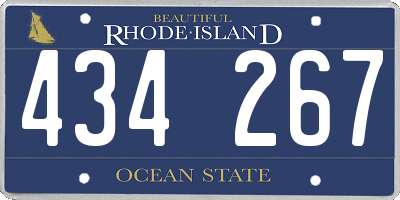 RI license plate 434267