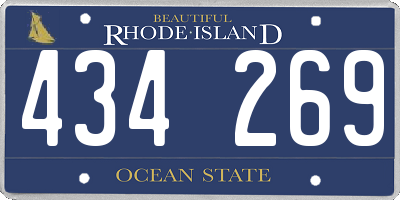 RI license plate 434269