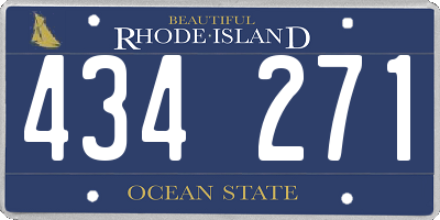 RI license plate 434271