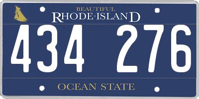 RI license plate 434276