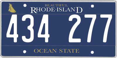 RI license plate 434277