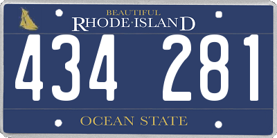 RI license plate 434281