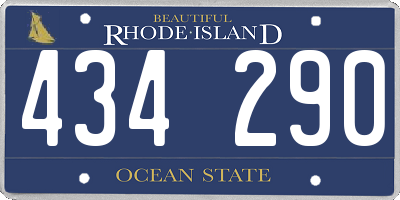 RI license plate 434290