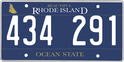 RI license plate 434291