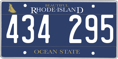 RI license plate 434295