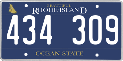 RI license plate 434309