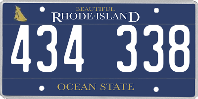RI license plate 434338