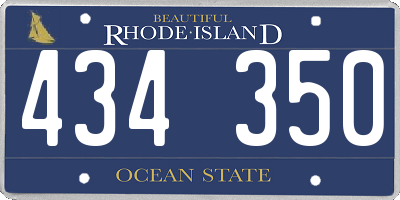 RI license plate 434350