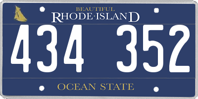 RI license plate 434352