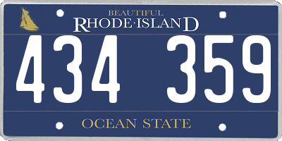 RI license plate 434359