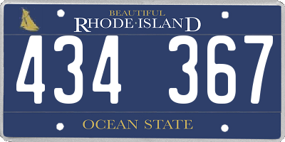RI license plate 434367
