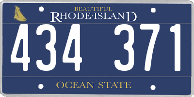 RI license plate 434371