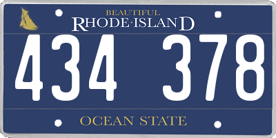 RI license plate 434378