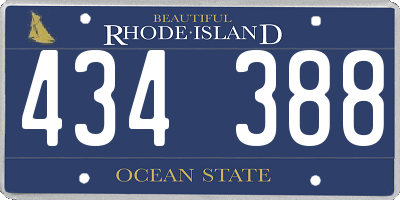 RI license plate 434388