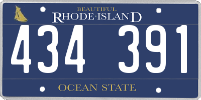 RI license plate 434391