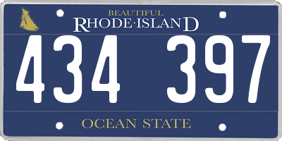 RI license plate 434397