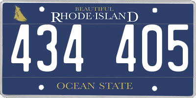 RI license plate 434405