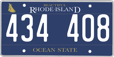 RI license plate 434408