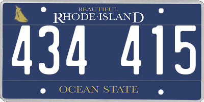 RI license plate 434415