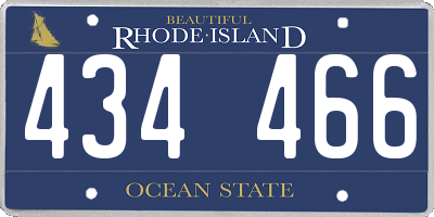 RI license plate 434466