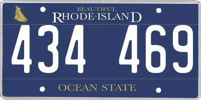 RI license plate 434469