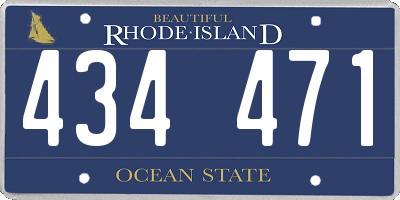 RI license plate 434471