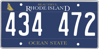 RI license plate 434472