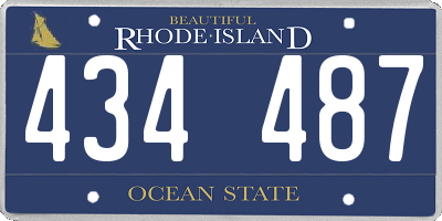 RI license plate 434487