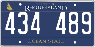RI license plate 434489