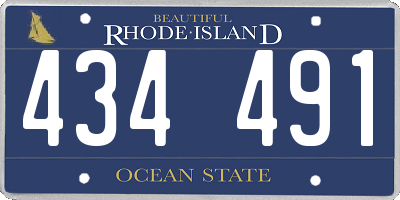 RI license plate 434491