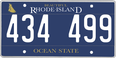 RI license plate 434499