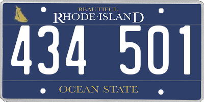 RI license plate 434501