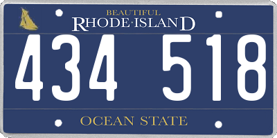 RI license plate 434518
