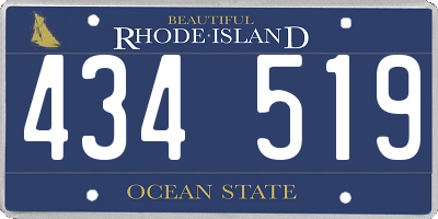 RI license plate 434519