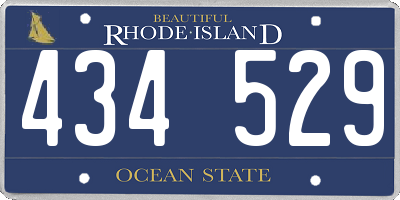 RI license plate 434529