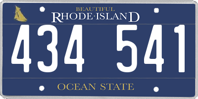 RI license plate 434541