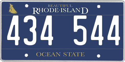 RI license plate 434544