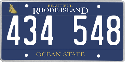 RI license plate 434548