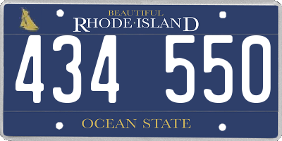 RI license plate 434550