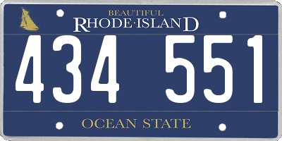 RI license plate 434551