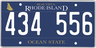 RI license plate 434556