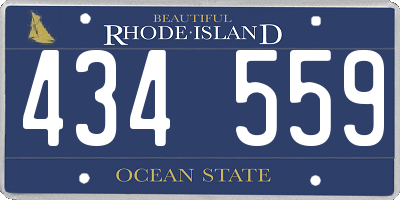 RI license plate 434559