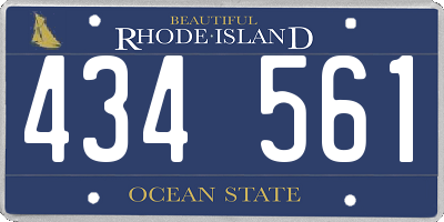 RI license plate 434561