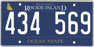 RI license plate 434569