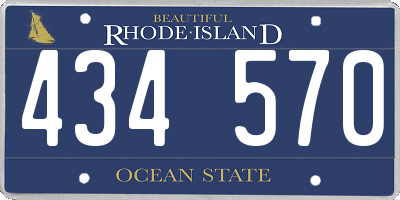 RI license plate 434570