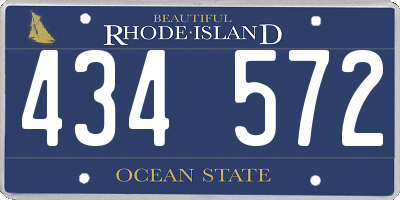 RI license plate 434572